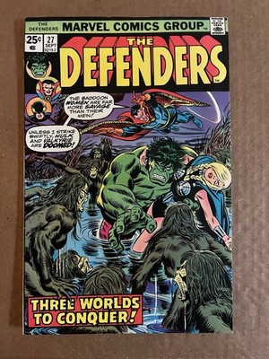 Defenders #27 Marvel Comics 1975 Starhawk Cameo (12/5)