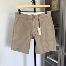 Taylor Stitch The Trail Khaki Tan Herringbone Organic Cotton Shorts 29 Twill