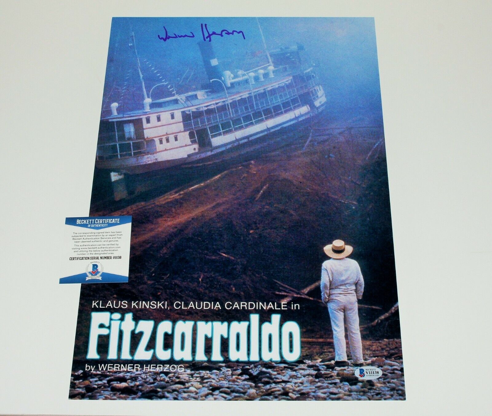 Werner Herzog Autographed Signed 'Fitzcarraldo' 12X18 Movie Poster Beckett COA Klaus Kinski 