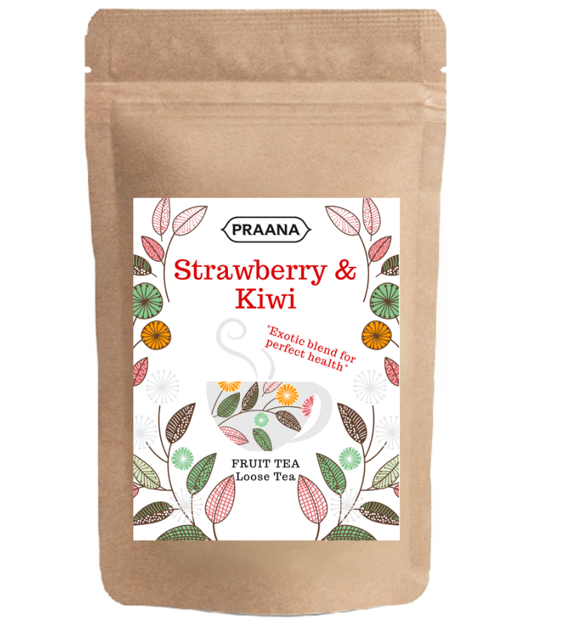 PRAANA TEA - Strawberry & Kiwi Fruit Tea - Catering Pack 500 g