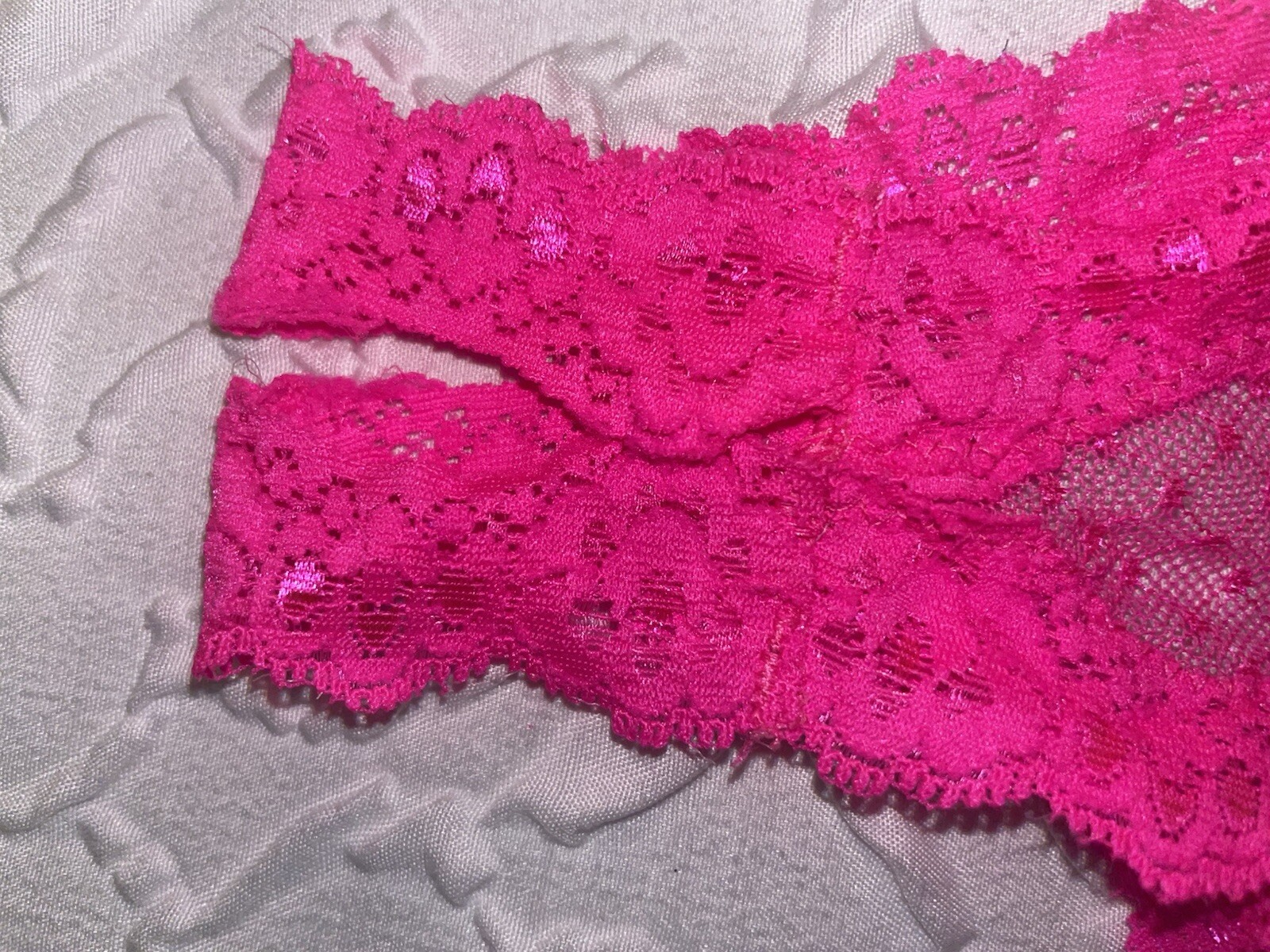 Seven 'Til Midnight Women's Strappy Bikini Sexy Lingerie PINK Panty Size S Open
