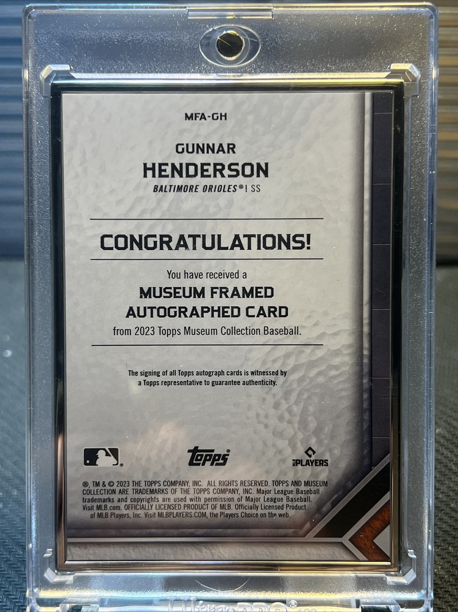 Gunner Henderson　　TOPPS MUSEUM 2023 Topps Museum Collection - [Base] #34 - Gunnar Henderson