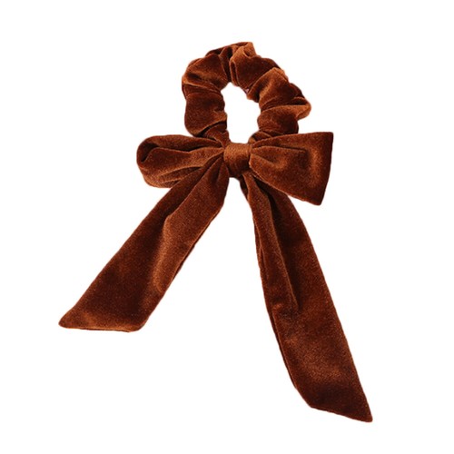 Velvet Bow Streamer Scrunchies Hair Rope Tie Elastic Hair Bands Ponytail Holder - Foto 9 di 17