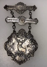 1906 Denver CO BPOE Order Of The Elks Grand Lodge 17 Colorado Pin Pinback Badge