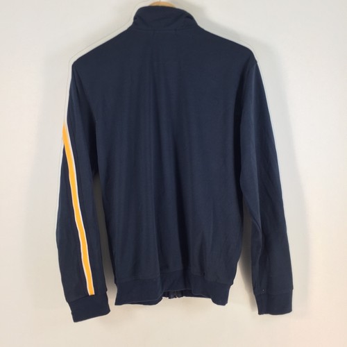 Brave soul mens jacket size M navy blue zip long sleeve striped track 076588 - Picture 6 of 9