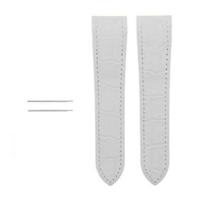 SCREW + 20-23-24.5MM ALLIGATOR GRAIN LEATHER STRAP FOR CARTIER SANTOS 100 XL