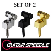 2 pc Set Roller String Retainer for Electric Guitar Choose Chrome Black or Gold