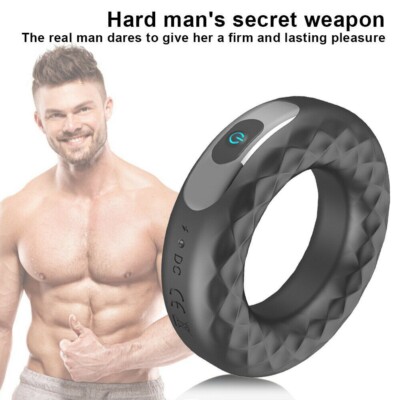 Men Penis Cock Ring Vibrator G-spot Dildo Massager Sex Toy For  Women-Couples