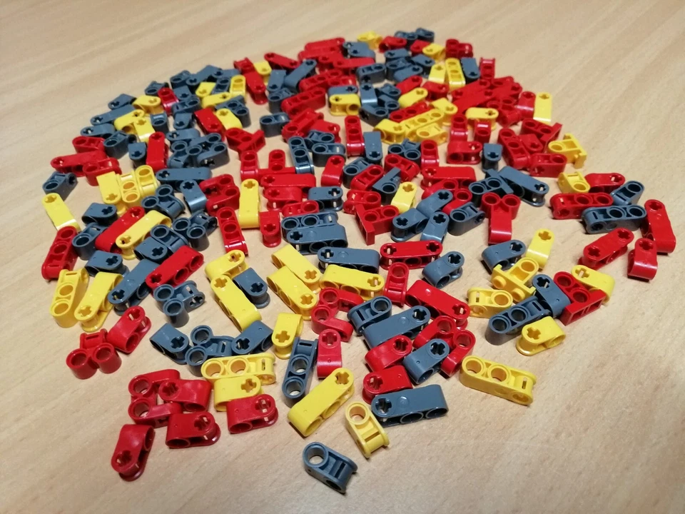 LEGO TECHNIC 200 Stück Verbinder versch. Ausführungen dunkelgrau rot gelb - Bild 3 von 4