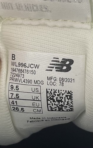 Zapatillas New Balance 996 para mujer talla 9 de gamuza tostada - Imagen 10 de 10