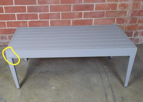 Abbyson Living Belamar Café Table Gris - Photo 4 sur 8