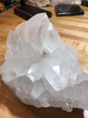 Clear Quartz Crystal Mineral Gemstone Large Floater Tabby Point Specimen 002