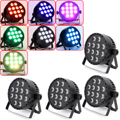 4x 120W RGB DJ 4-1 DMX LED PAR Bühnenlicht Party Disko Stage Light Strobe Effekt