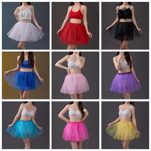 Lady Mini Ruffled Tulle Skirt Dance Tutu Skirt Stage Performance Party Skirt - Picture 2 of 15