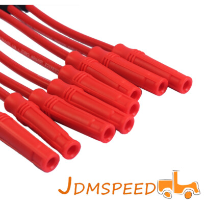 10.5mm Wires JDMSPEED 10.5mm Spark Plug Wires For Chevy GMC Truck 4.8 5.3 6.0 Vortec Engines - High Performance Replacement Set LS Engine Plug Wires