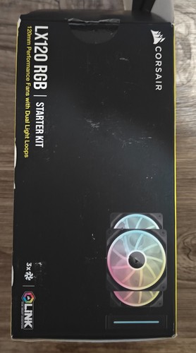 CORSAIR - CUE LINK LX120 RGB 120mm PWM Fans Starter Kit (3-pack) - Black - Afbeelding 5 van 5
