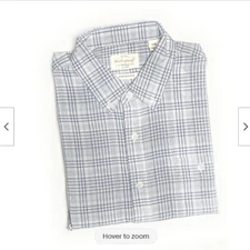 Weatherproof Vintage Men's Short Sleeve Woven Shirt(LARGE, WHITE-PLAID) NWT
