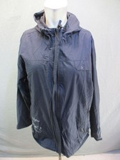Paradox Size Xl Womens Black Zip Waterproof Breathable Hooded Rain Jacket 7gr371