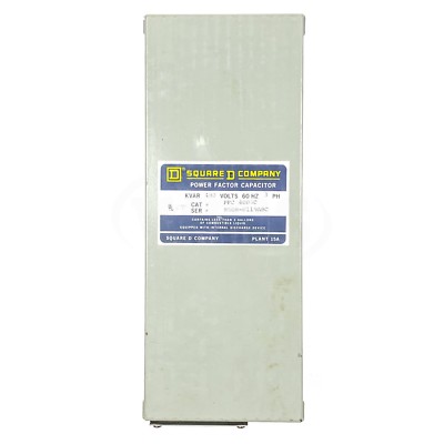 Square D PFC4005C Power Factor Capacitor, 480V 60Hz 3-Phase, 5KVAR