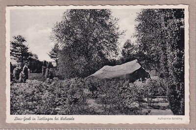Postcard Tietlingen/Walsrode - view of the Löns grave - black/white