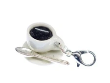 Coffee Mug Charm Zipper Pull Charm Miniblings Spoon