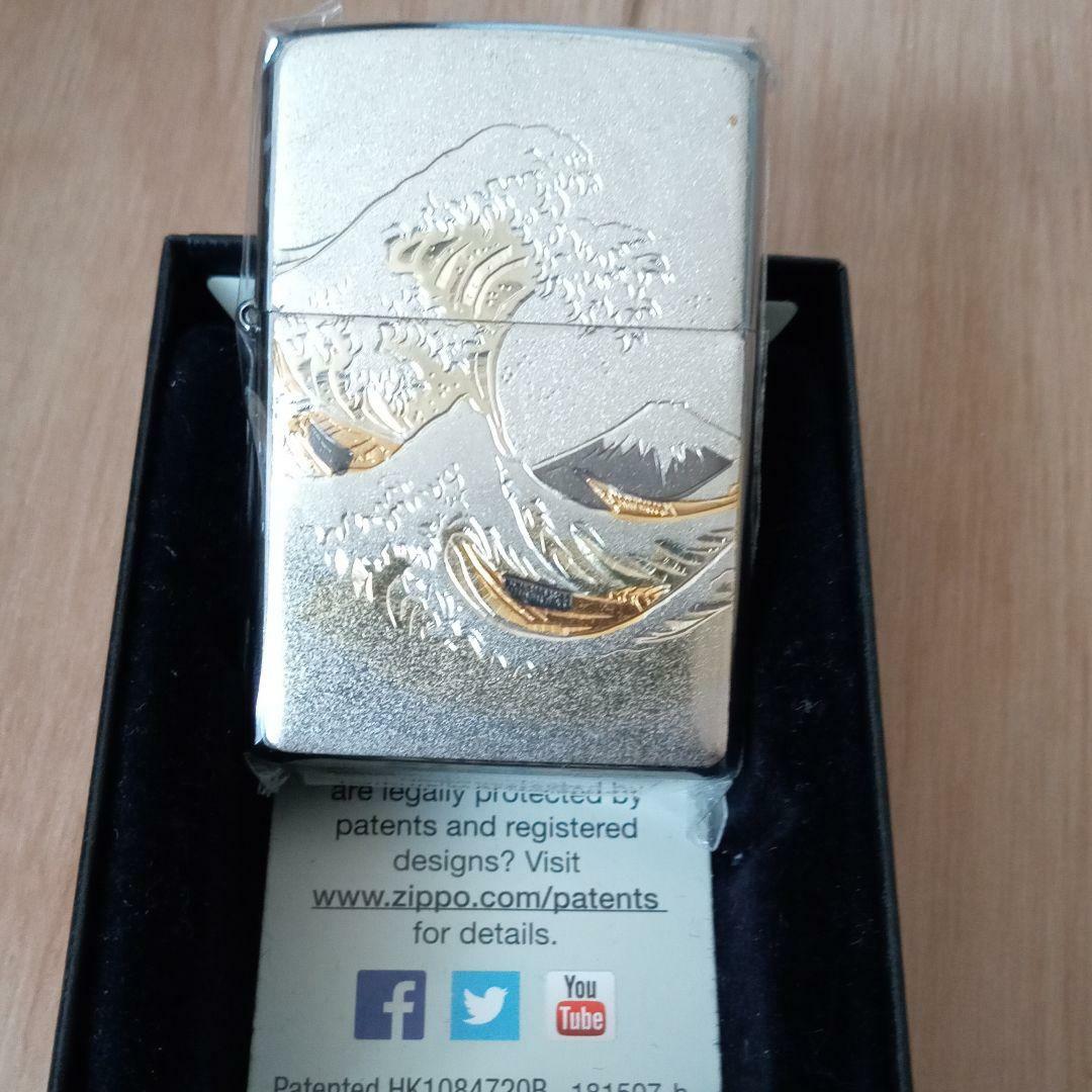 Zippo Mt. Fuji Big Wave Ocean Electroformed Plate Silver Zippo Mt. Fuji Big Wave Ocean Electroformed Plate Silver
