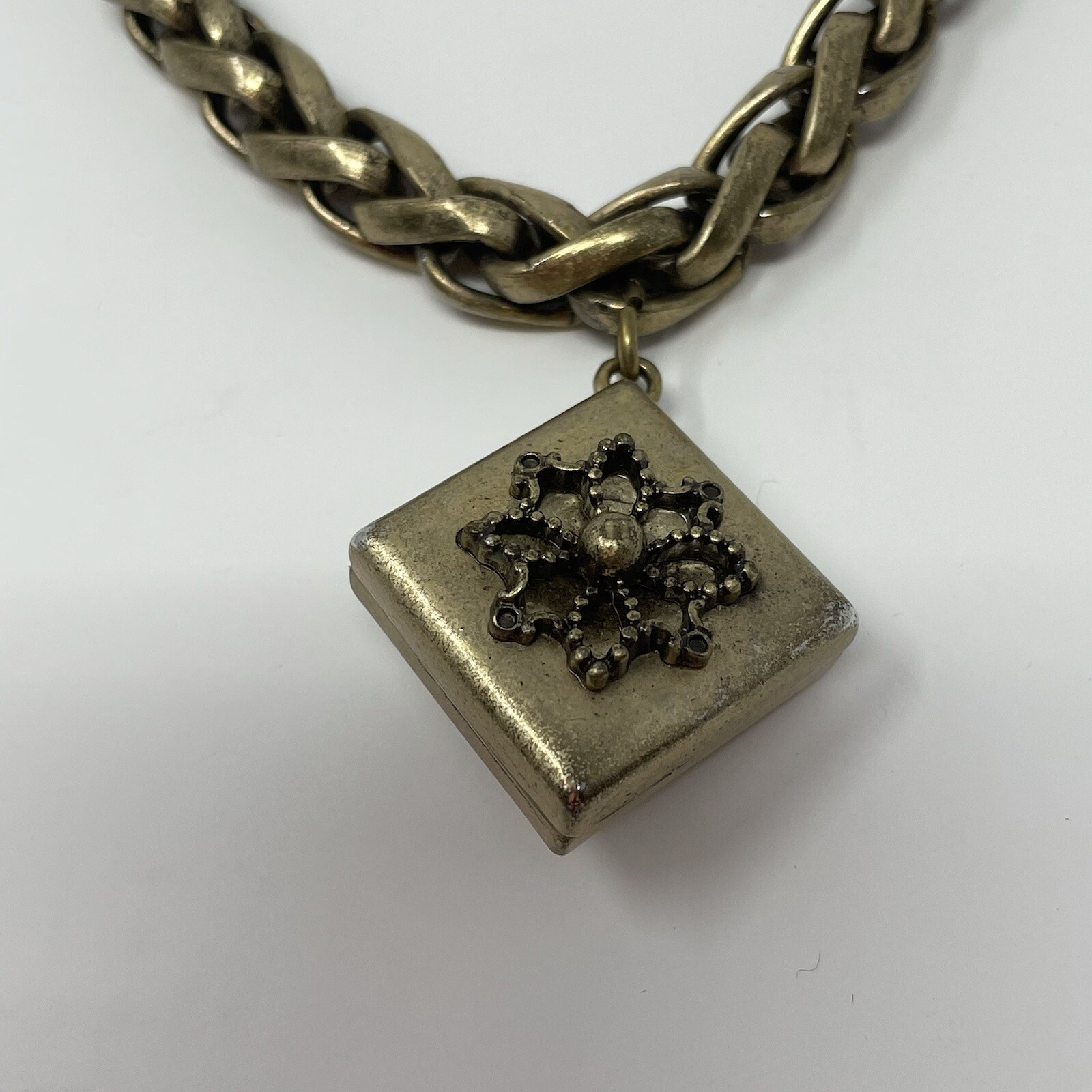 Ann Taylor Twisted Chain Square Statement Necklac… - image 5