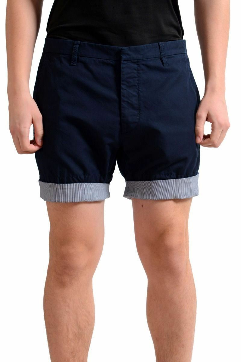 Мужские повседневные шорты Dsquared2 темно синего цвета размер 36-38 18690₽