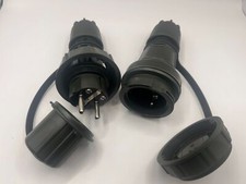 Wasserdicht Stecker + Kupplung IP 68 Druckwasserdicht Spritzwasserdicht oliv 230