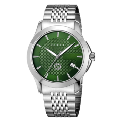 Gucci YA1264108 G-Timeless Green Dial Silver Stainless Steel 40 mm