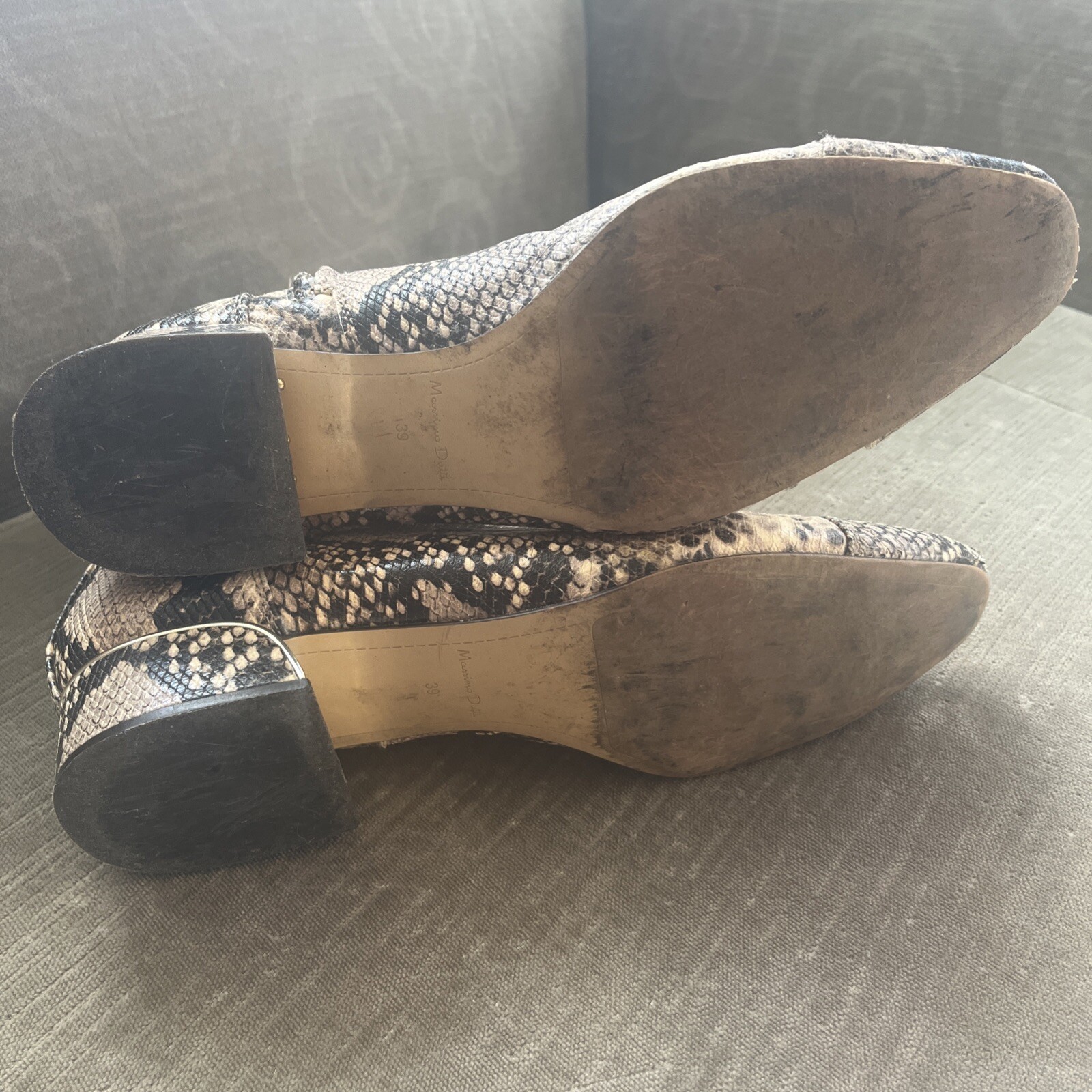 Massimo Dutti Python Inspired Booties Size 39 - image 4