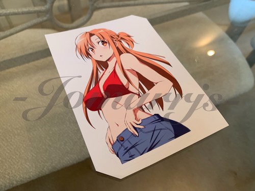 Sword Art Online - Anime- Asuna Yuuki a. Bikini Sun Fun Sticker Vinyl Decal SAO - Picture 8 of 11