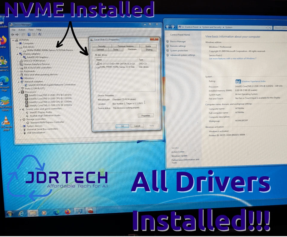 Customizable Windows 7 Pro Dell Optiplex 790 Intel Core i5 NVME SSD 16GB WiFi - Image 2 of 4