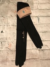 FAB Vintage Formosinho Rio Black Unlined Suede Leather Opera 20" L Gloves Sz 7