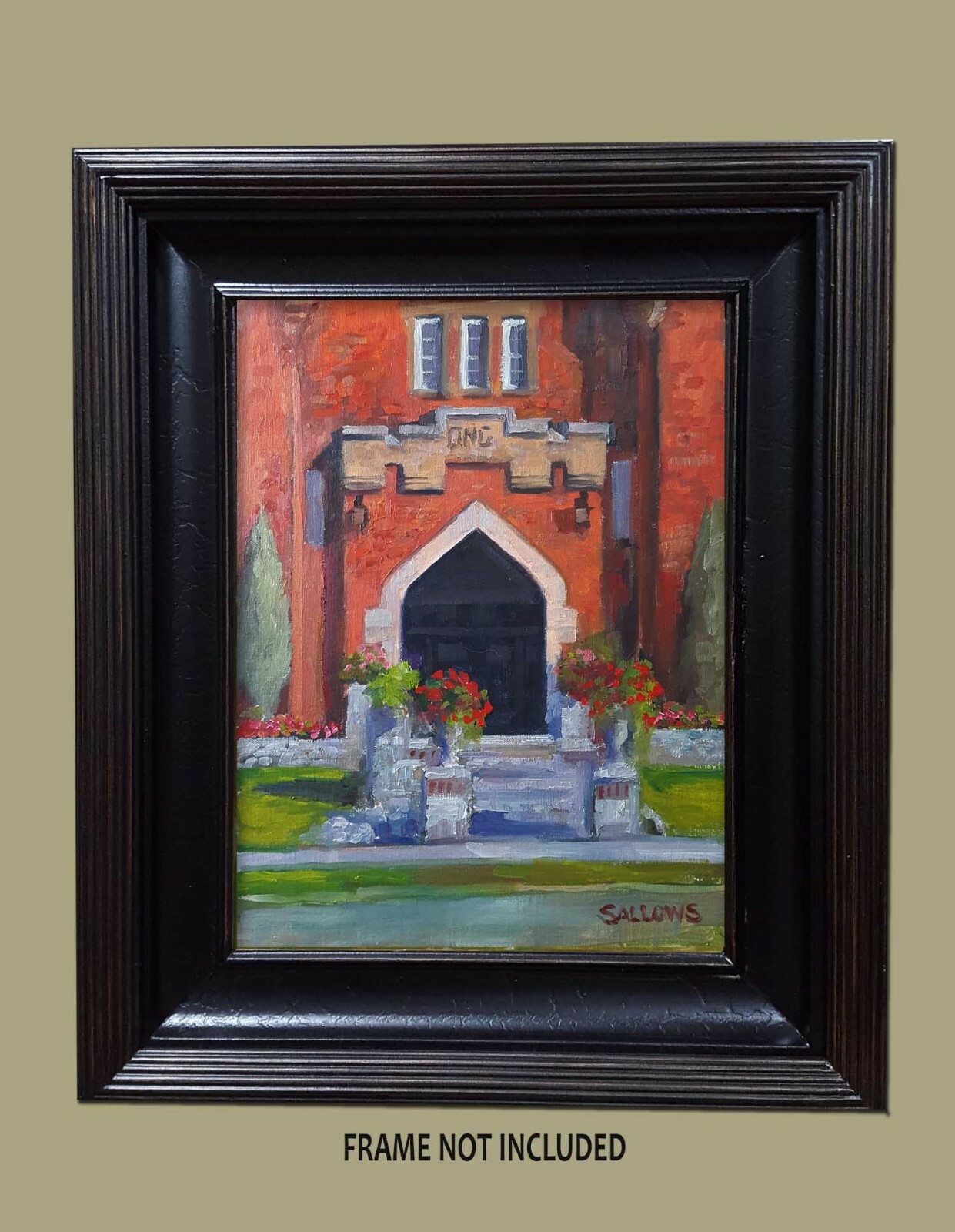 Armory Napoleon Ohio Landscape 11x14 Original Oil Painting Fine Art
