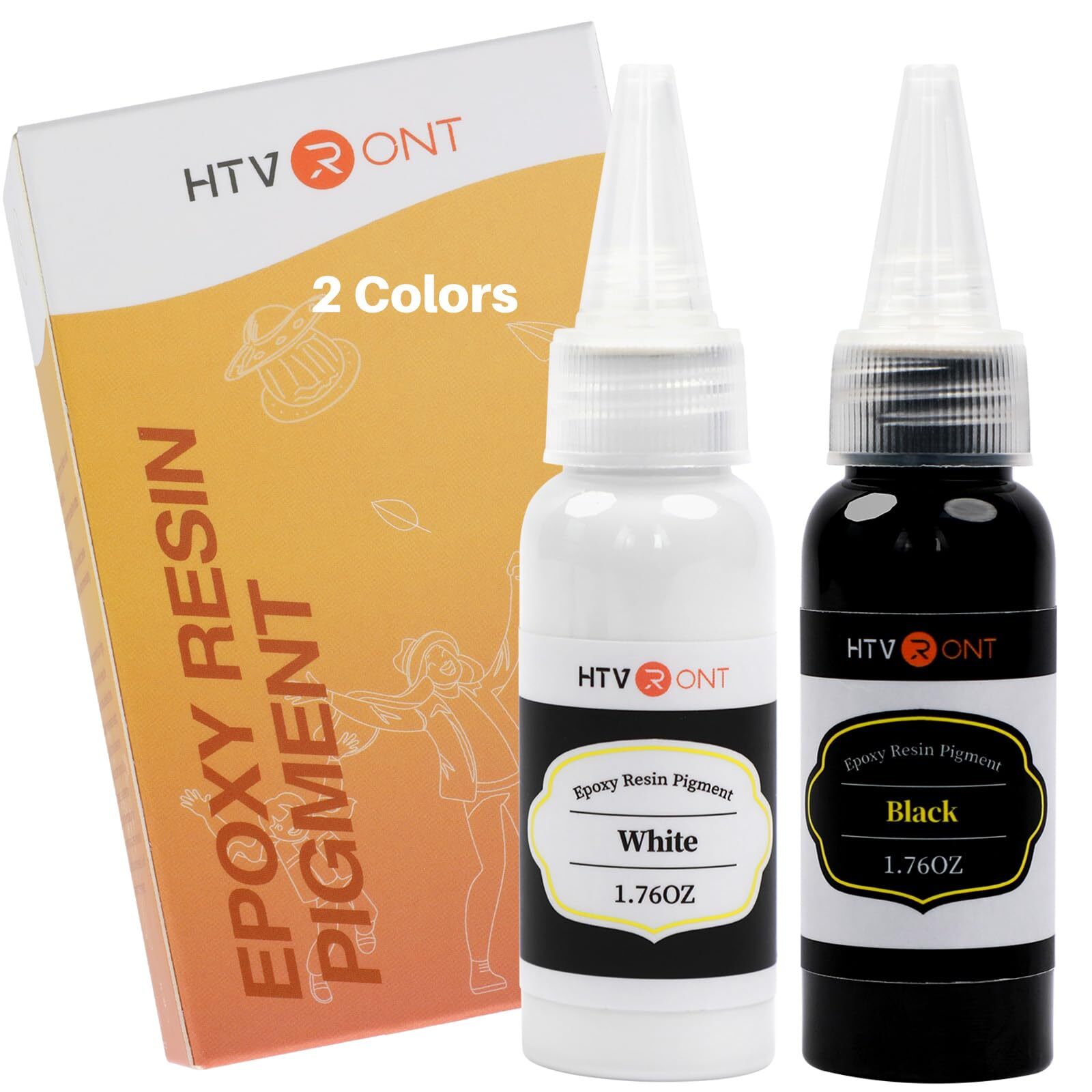 Black and White Epoxy Resin Pigment Paste - 3.52oz (100ml) Color Dye for Resin Art