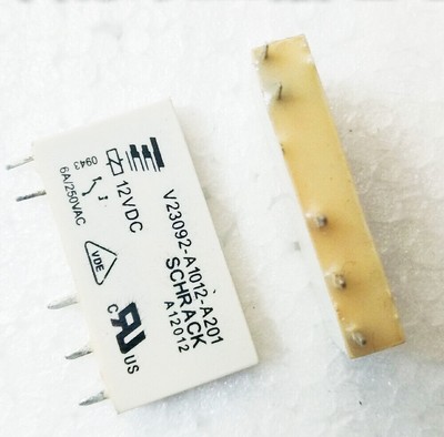 1PC   Schrack Relay V23092-A1012-A201 12VDC  Power Relay 6A  250VAC 5 Pins #E7*
