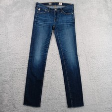 Adriano Goldschmied Jeans Womens 25 Blue Stilt Roll-Up Cigarette Denim USA Made