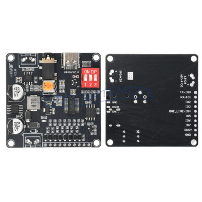 Voice Playback Module MP3 Music Player UART/Serial Control Playback Type-C USB
