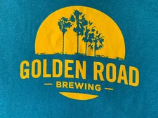 GOLDEN ROAD BREWING Los Angeles Craft Beer T-Shirt Men’s Size XL  Yellow Logo