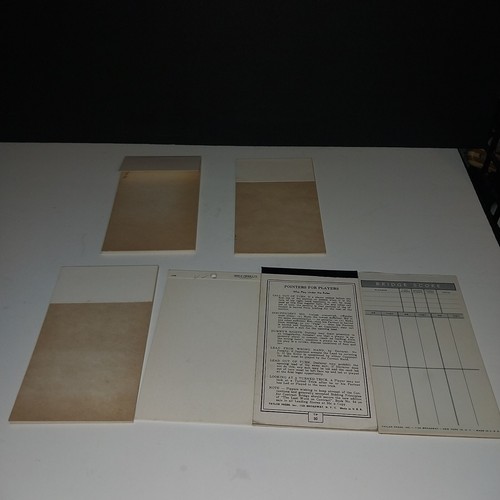 Bridge Card Game Vintage Score Pads Lot Of 6 variations  - Picture 8 of 9