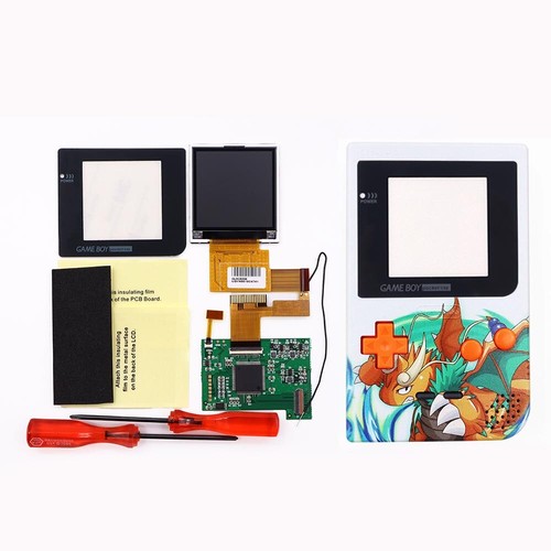 GameBoy Pocket LCD Backlight Screeb W/UV Print Shell 5 Levels Brightness - Picture 9 of 17