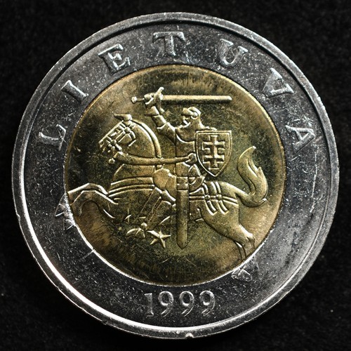 Lithuania 5 Litai 1999, Coin, Inv#F488 - Picture 2 of 2