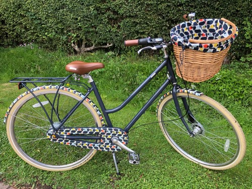 Ladies Orla Kiely olive and orange Bike 