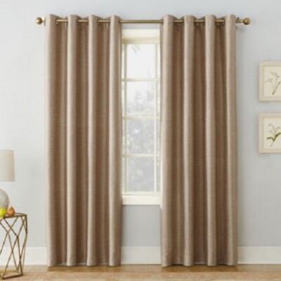 Sun Zero Isaac Energy Saving Blackout Grommet Top SINGLE Curtain Panel 84'' X 52''