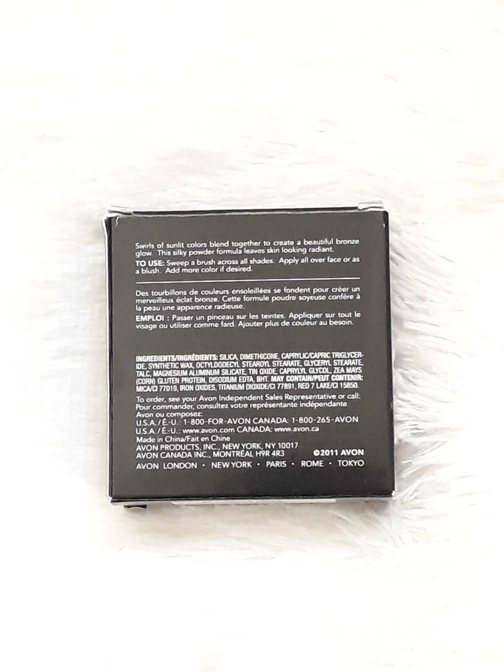 AVON MARBLEIZED BRONZER ~ "BRONZED PEACH" ~ 0.14 oz ~ DISCONTINUED /RETIRED - Image 3 of 4