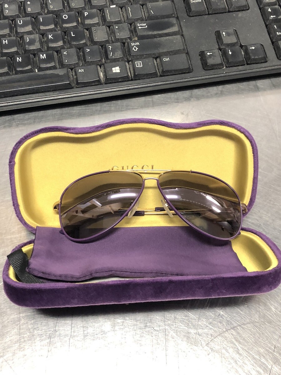 Salvatore Ferragamo Aviator Sunglasses SF131S Gold/Purple | eBay display picture 2