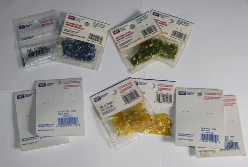 Vintage Westrim Crafts Bugle Beads Set of 10 Lt Blue Lime Iris Yellow Royal CT6 - Picture 7 of 7
