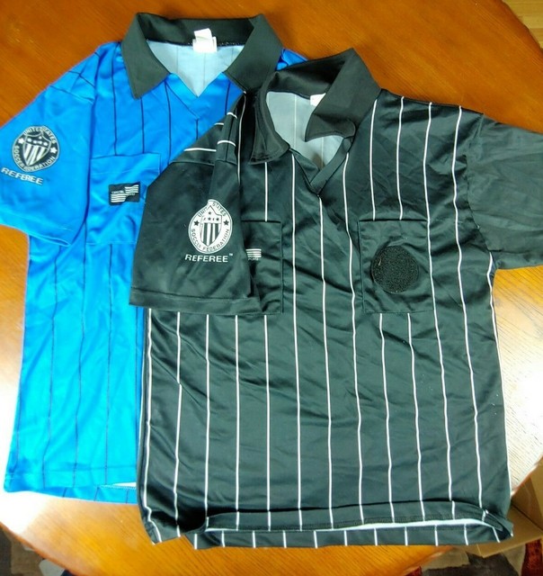 Soccer Referee Shirt Official Sports Black Short Sleeve Mens Large 2