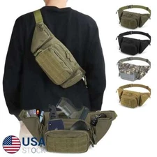 Tactical Pistol Concealed Carry Fanny Pack Holster Waist Pack Bag Gun Holster US